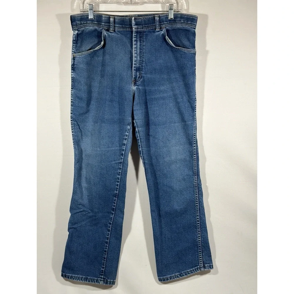 Wrangler Jeans Mens 36x30 Blue Straight Leg Classic Denim Mid‎ Wash